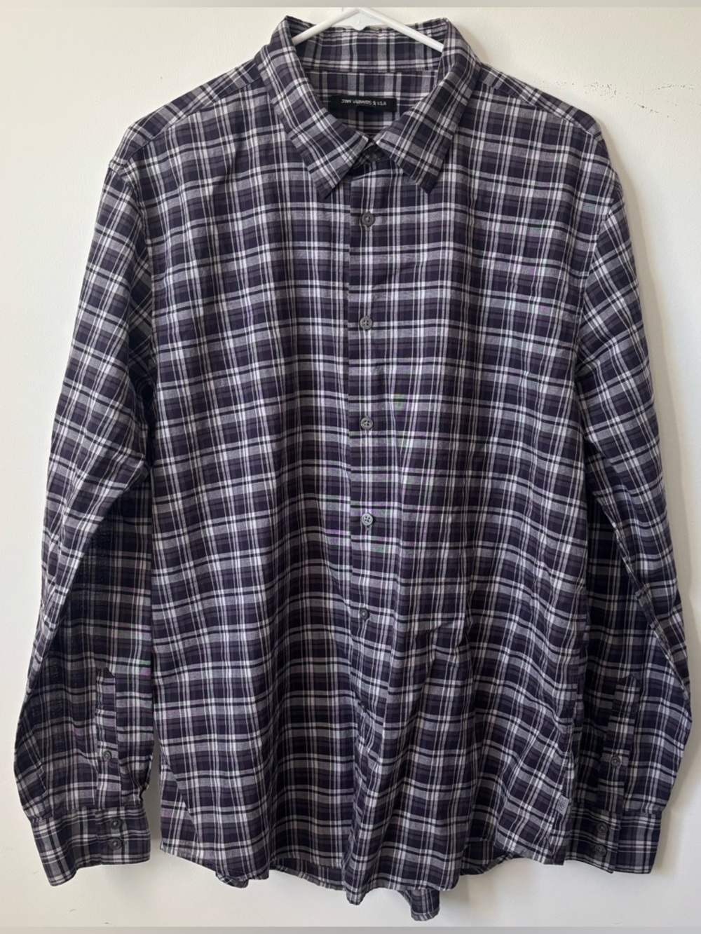 John Varvatos USA Classic Plaid Button-Down Long Sleeve Shirt